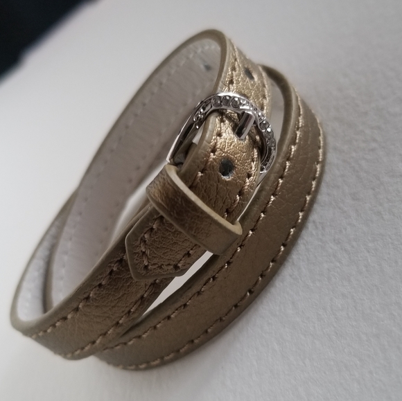 Wrap bracelet bronze color Silver tone buckle CN - Picture 11 of 16